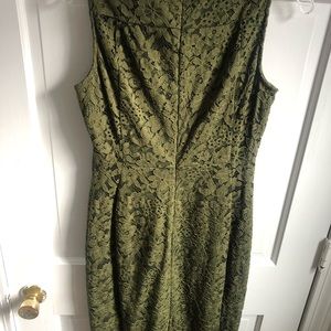 Size 2 Laced nylon olive turtleneck dress
